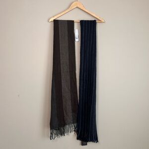 Altare Bundle of 2 Scarfs Brown Stripe and Navy Stripe